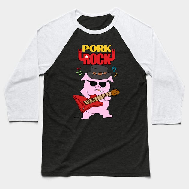 Pork Rock Baseball T-Shirt by Owlora Studios